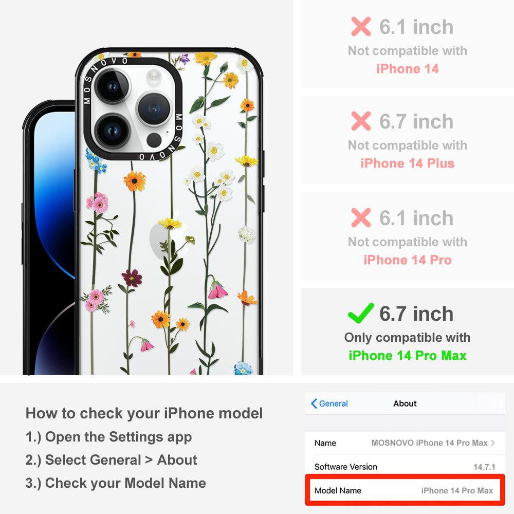 Wildflowers Phone Case - iPhone 14 Pro Max Case - MOSNOVO
