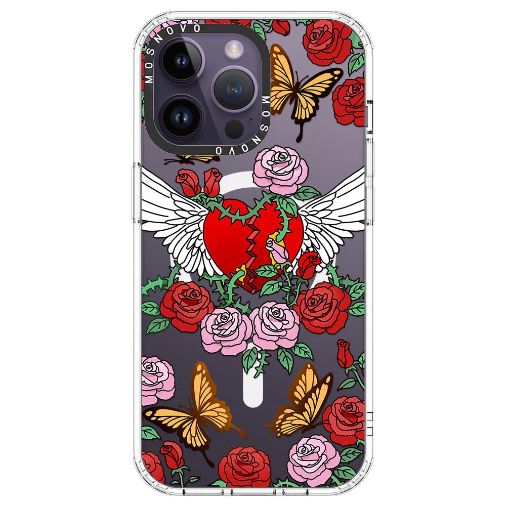 Wing Heart Phone Case - iPhone 14 Pro Max Case - MOSNOVO