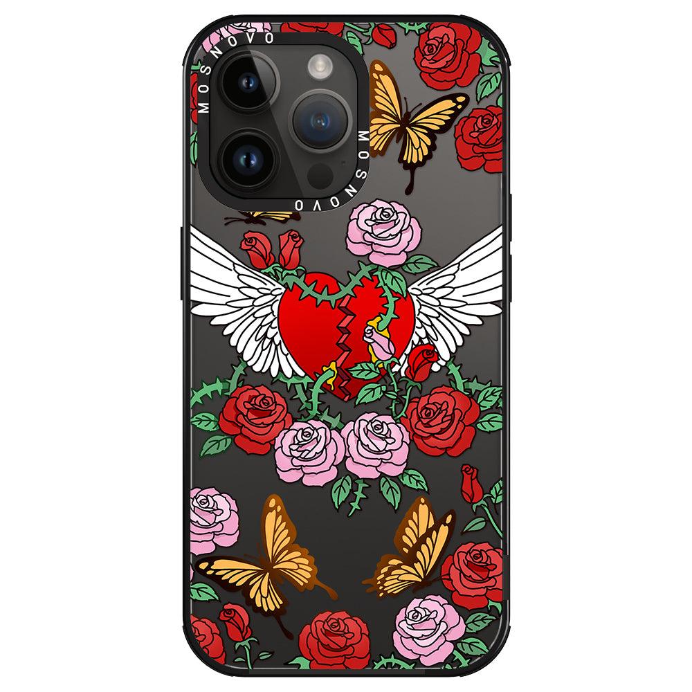 Wing Heart Phone Case - iPhone 14 Pro Max Case - MOSNOVO