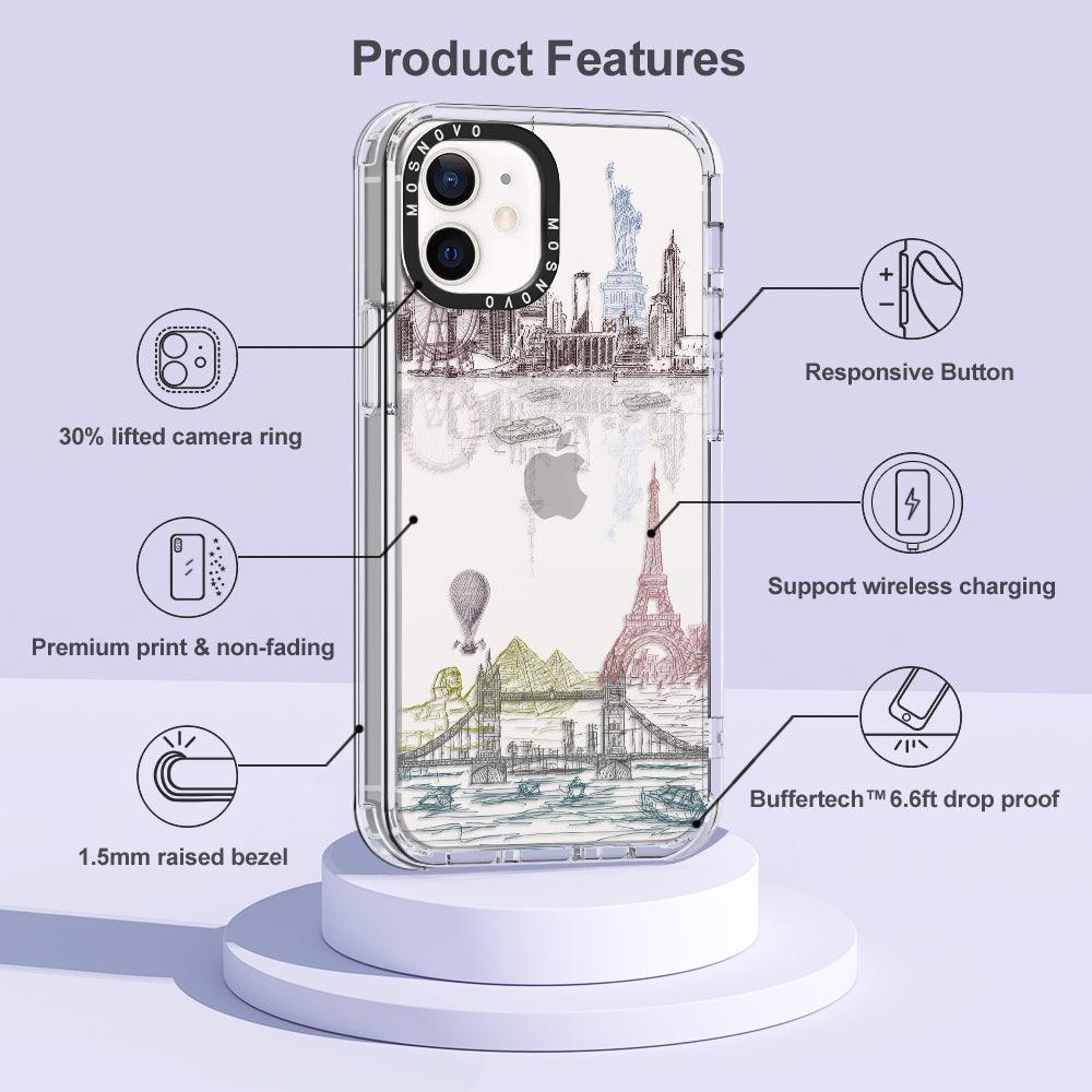 World Landscape Phone Case - iPhone 12 Mini Case - MOSNOVO