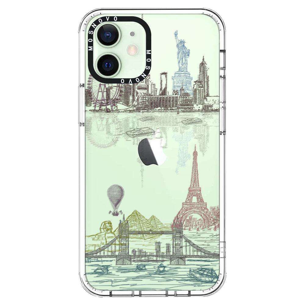 World Landscape Phone Case - iPhone 12 Mini Case - MOSNOVO