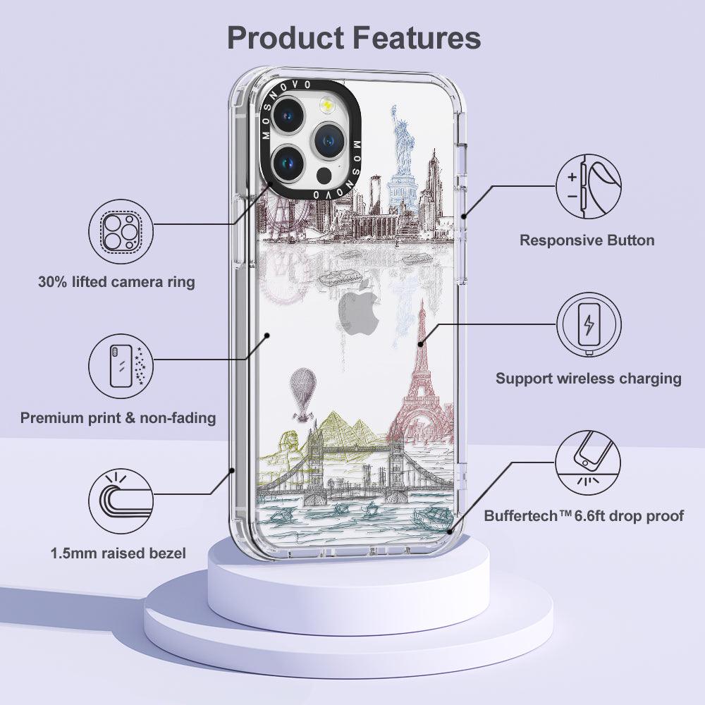 The World City Phone Case - iPhone 12 Pro Max Case - MOSNOVO
