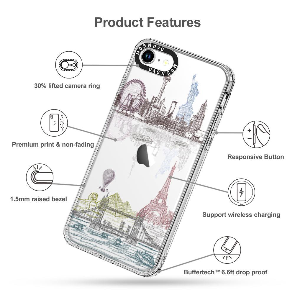 The World City Phone Case - iPhone SE 2020 Case - MOSNOVO