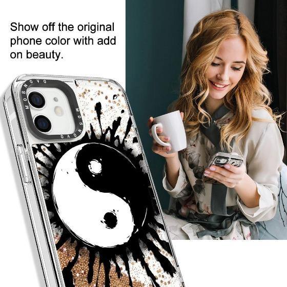 Yin Yang Glitter Phone Case - iPhone 12 Case - MOSNOVO