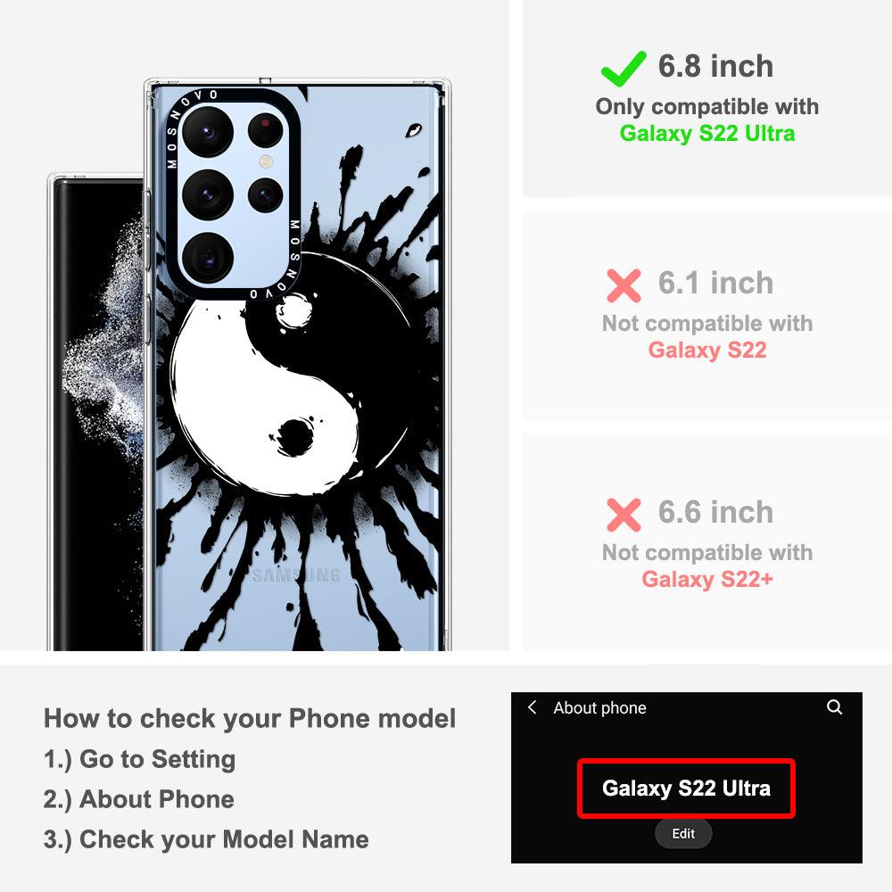 Ying Yang Phone Case - Samsung Galaxy S22 Ultra Case - MOSNOVO