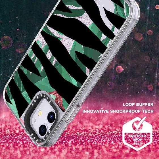 Zebra Stripes Glitter Phone Case - iPhone 11 Case - MOSNOVO