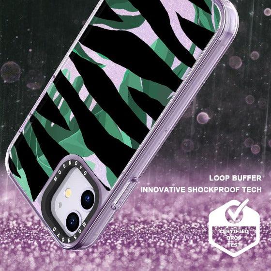 Zebra Stripes Glitter Phone Case - iPhone 11 Case - MOSNOVO