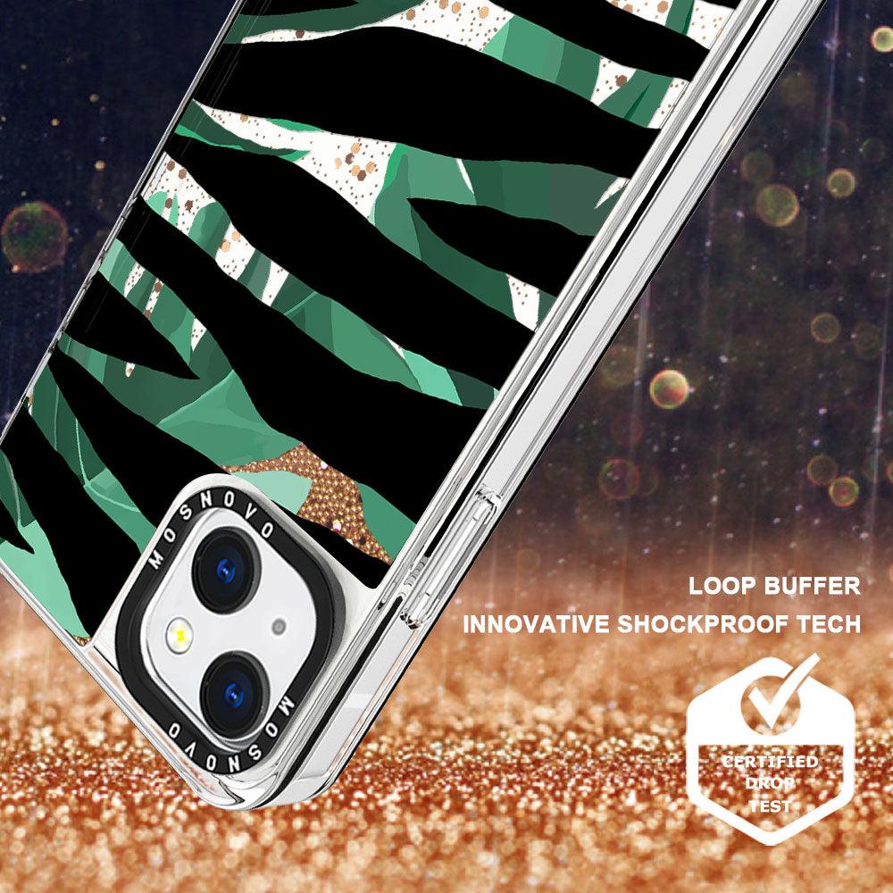 Zebra Stripes Glitter Phone Case - iPhone 13 Case - MOSNOVO